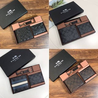 Compact Id Wallet F74993 กระเป๋าสตางค์ผู้ชาย แท้ COAC H กระเป๋าสตางค์ใบสั้น แบบพับ