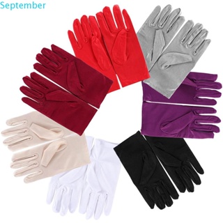 สินค้า September ถุงมือ ผ้าสเปนเด็กซ์ ยืดหยุ่น สีพื้น