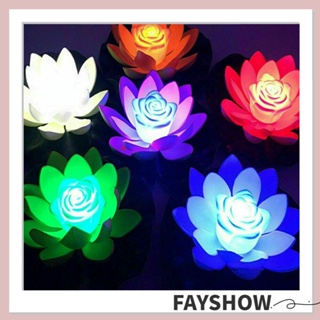 Fay โคมไฟน้ําพุ รูปดอกบัว พลังงานแสงอาทิตย์ สําหรับตกแต่งสระว่ายน้ํา