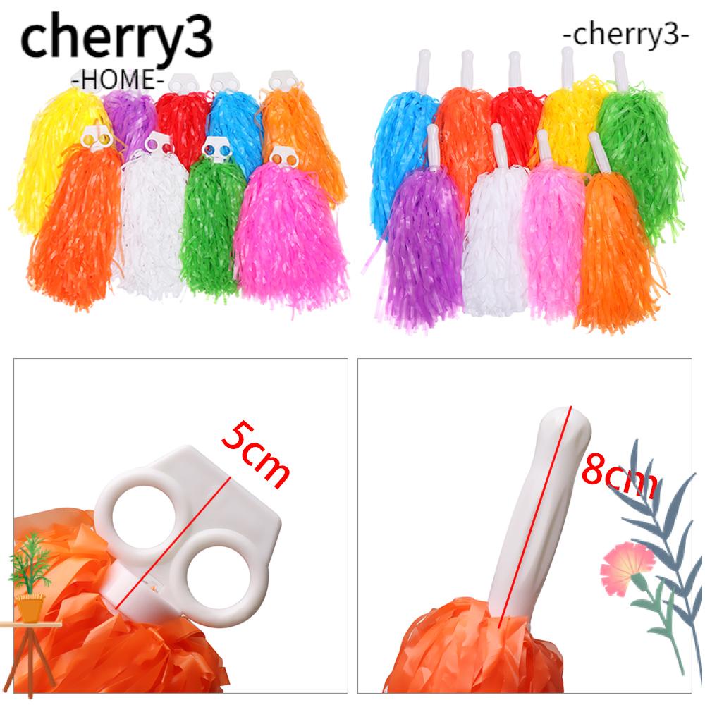 cherry3-ปอมปอมเชียร์ลีดเดอร์-แฟนซี-ด้ามจับคู่-1-คู่-สําหรับตกแต่งงานปาร์ตี้