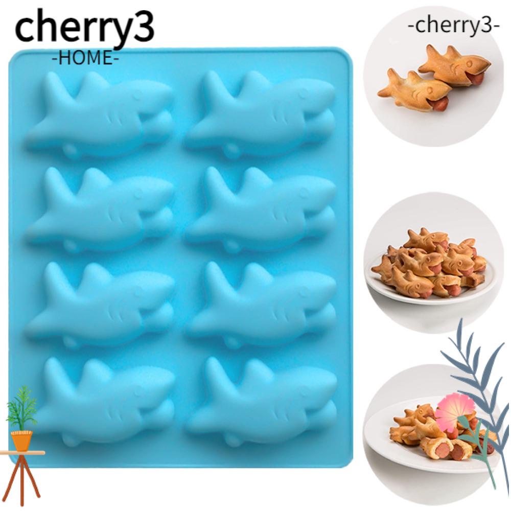 cherry3-แม่พิมพ์ซิลิโคน-รูปปลาฉลาม-8-กระเบื้อง-แฮนด์เมด-สําหรับทําช็อคโกแลต-บิสกิต-เค้ก