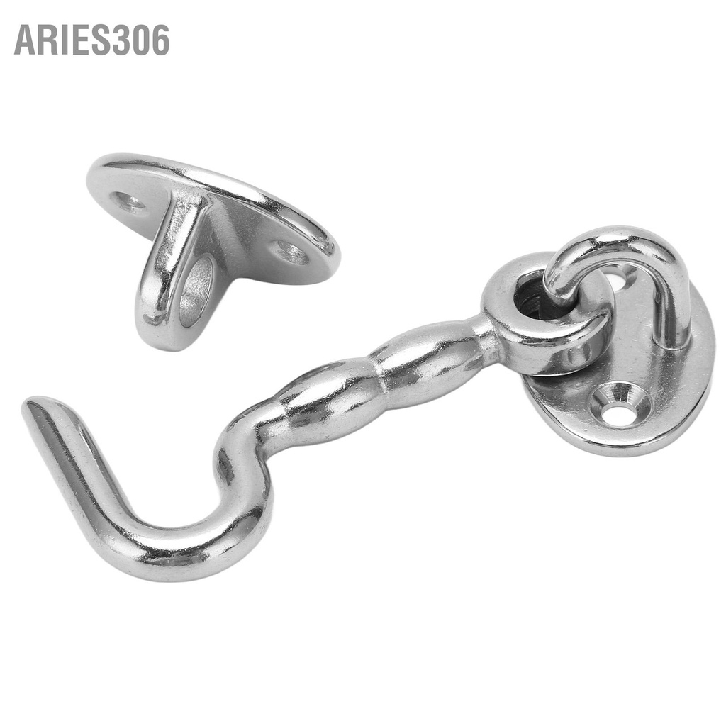 aries306-ตะขอสลักประตูตะขอความเป็นส่วนตัวพร้อมสลักตาสแตนเลสสำหรับงานหนักสำหรับเรือยอชท์เรือ