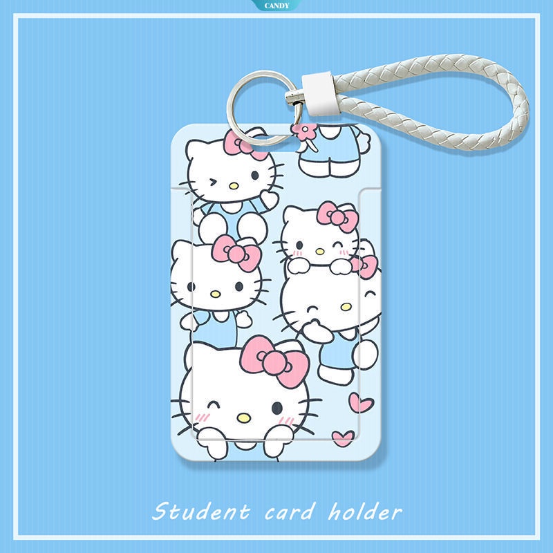 กระเป๋าใส่บัตรอาหาร-ป้องกันการลื่น-พิมพ์ลาย-hello-kitty-น่ารัก-ทนทาน