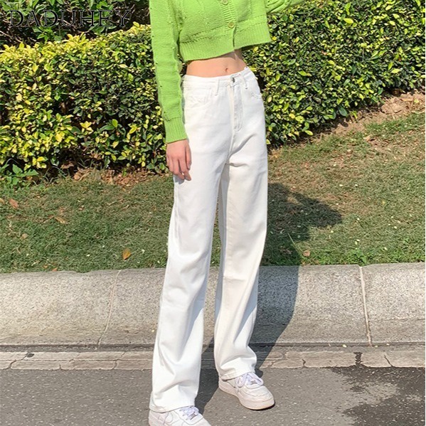 daduhey-ins-korean-style-women-new-retro-loose-high-waist-straight-pants-fashion-wide-leg-casaul-all-match-mopping-jeans