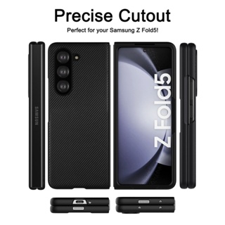 Vili เคสโทรศัพท์มือถือหนัง PU แข็ง คาร์บอนไฟเบอร์ กันกระแทก ปิดด้านหลัง หรูหรา สําหรับ Samsung Galaxy Z Fold 5 5G Z Fold5 5G
