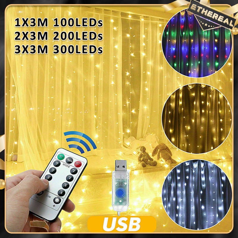 สายไฟหิ่งห้อย-led-ยาว-3-เมตร-พร้อมรีโมตคอนโทรล-8-โหมด-ชาร์จ-usb-สําหรับตกแต่งห้องนอน-บ้าน-ปาร์ตี้-งานแต่งงาน-a3n2-g-h-q1