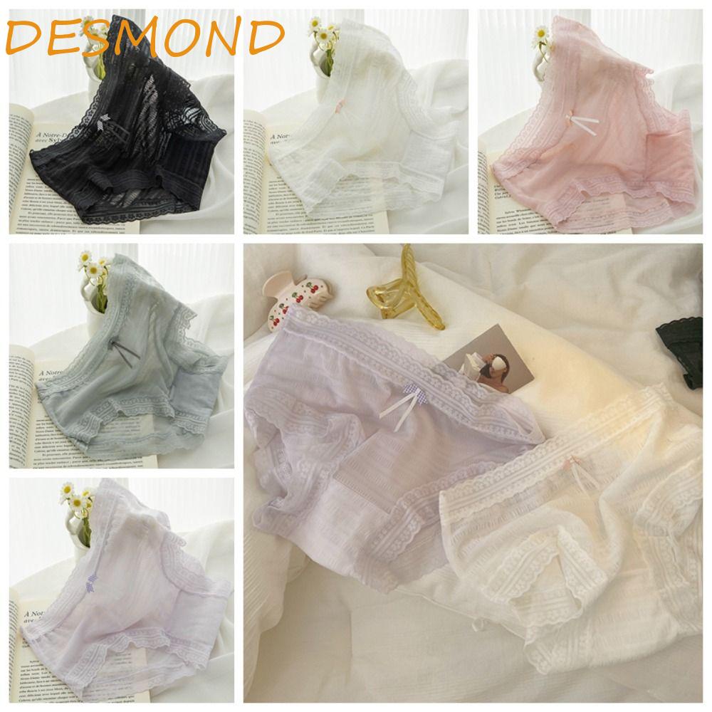 desmond-กางเกงชั้นใน-ผ้าฝ้าย-ผ้าตาข่าย-แต่งลูกไม้-ประดับโบว์น่ารัก-สไตล์ญี่ปุ่น-สําหรับผู้หญิง