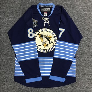 เสื้อกีฬาแขนยาว ทรงหลวม ลาย Nhl Hockey Jersey Jersey ขนาดใหญ่ สไตล์ฮิปฮอป แฟชั่นเรโทร สําหรับคู่รัก