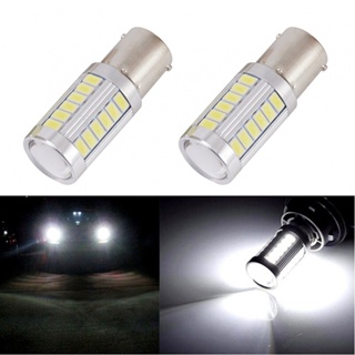 อะไหล่ไฟถอยหลัง LED อลูมิเนียม สีขาว 5630 33SMD 6500K 12V 2 ชิ้น