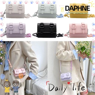 Daphne กระเป๋าสะพายไหล่ สะพายข้าง หนัง PU สายโซ่ ขนาดเล็ก สําหรับผู้หญิง