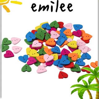 Emilee กระดุมรูปหัวใจ อุปกรณ์เย็บผ้า กันน้ํา ปุ่มตกแต่งน่ารัก