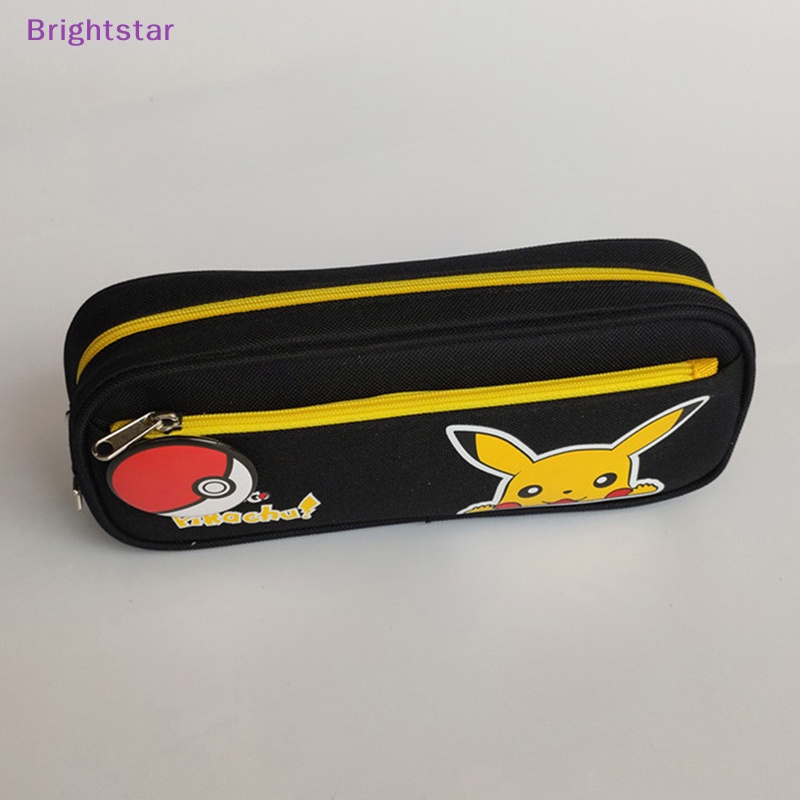 brightstar-กระเป๋าดินสอ-กระเป๋าเครื่องเขียน-ลายการ์ตูนโปเกม่อน-ปิกาจู-สีดํา-สําหรับนักเรียน