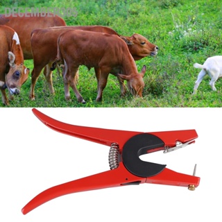 December305 Ear Tag Applicator Universal Alloy Steel Pliers Rustproof Safe for Cows Pigs Sheep Animals สีแดง