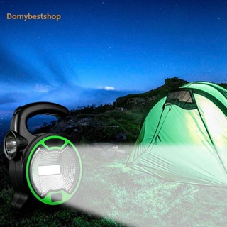 [Domybestshop.th] ไฟฉาย LED COB ใช้แบตเตอรี่ แบบพกพา สีเขียว สําหรับเต็นท์ ตั้งแคมป์ เดินป่า