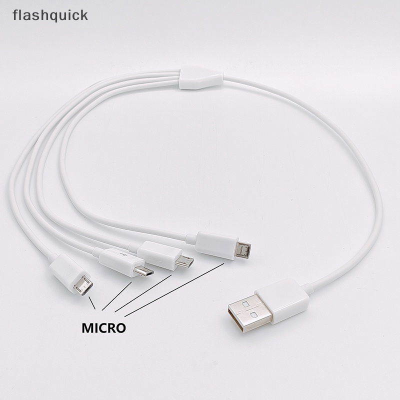 flashquick-สายชาร์จแยก-micro-usb-เป็น-usb-4-พอร์ต-0-5-ม-สําหรับสมาร์ทโฟน-แท็บเล็ต