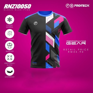 เสื้อกีฬาแขนสั้น คอกลม ลายทีม Protech RNZ-10050