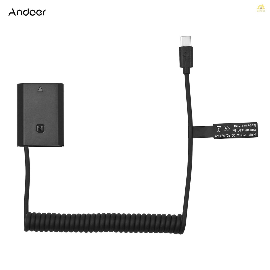 banana-pie-andoer-np-fz100-อะแดปเตอร์แบตเตอรี่ดัมมี่-usb-c-พร้อมสายพาวเวอร์-usb-type-c-แบบเปลี่ยน-สําหรับกล้อง-alpha-a6600-a7c-a7iii-a7siii-a7riii-a7riv-a9-a9ii-a9r-a9s