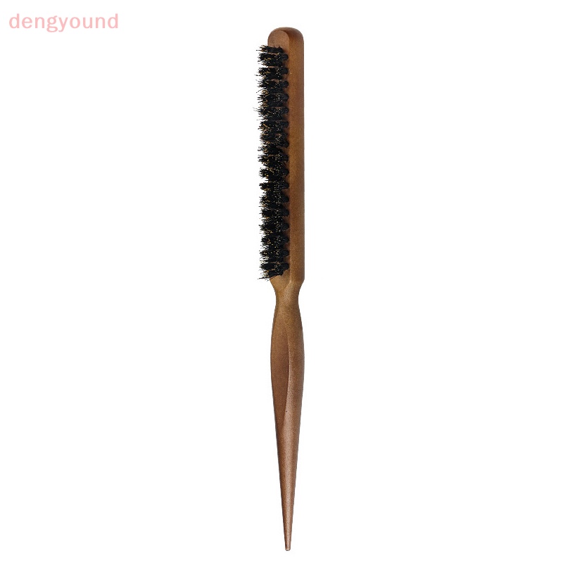 dengyound-หวีแปรงโกนหนวดเครายาว-ขนหมูป่า-ไม้-เส้นบาง-หวีตัดผม-อุปกรณ์โกนหนวดมือถือ-ทรงกลม-สําหรับผู้ชาย-ดี