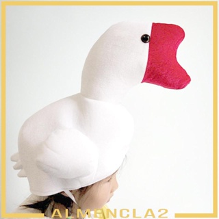 [Almencla2] หมวกบีนนี่ ผ้ากํามะหยี่ขนนิ่ม รูปห่าน ให้ความอบอุ่น เหมาะกับงานปาร์ตี้ฮาโลวีน แฟชั่นฤดูหนาว สําหรับเด็ก และผู้ใหญ่