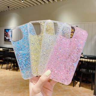 เคสโทรศัพท์มือถือ ซิลิโคนนิ่ม แต่งกลิตเตอร์ ฟอยล์สีทอง สีเงิน สําหรับ Samsung Galaxy A53 A73 A04 A14 A34 A54 A42 A22 5G A02S A03S A12 M12 A02 M02