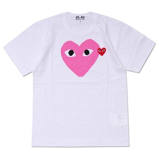 【ใหม่】เสื้อยืดแขนสั้น ผ้าฝ้ายแท้ พิมพ์ลาย COMME des Garcons CDG Play แฟชั่นสําหรับเด็ก