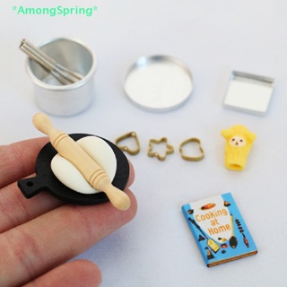 Amongspring&gt; ใหม่ โมเดลเฟอร์นิเจอร์ทําอาหารจิ๋ว DIY สําหรับตกแต่งบ้านตุ๊กตา 1 ชุด