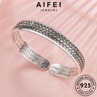 AIFEI JEWELRY ผู้หญิง ต้นฉบับ กำไล เครื่องประดับ กำไลข้อมือ แท้ เงิน ผู้หญิง 925 เกาหลี แฟชั่น Silver เครื่องประดับ ทำด้วยมือ B242