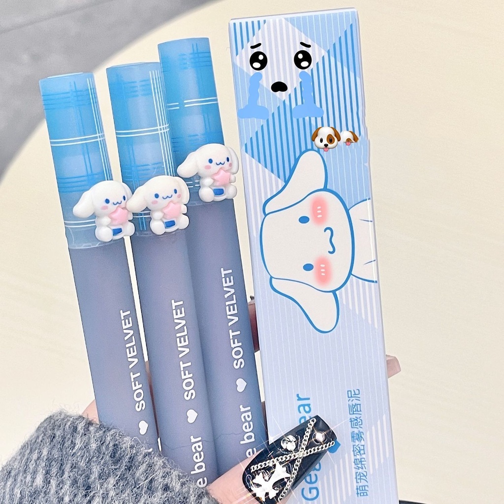 gege-bear-blue-jade-cinnamon-dog-ลิปสติก-เนื้อแมตต์-กํามะหยี่-เคลือบริมฝีปาก-ไม่ติดถ้วย-ไม่จางหาย