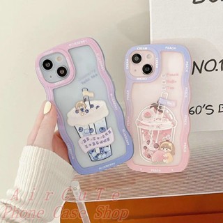 เคส OPPO F11 Pro F9 F7 F5 F1s Reno 8 8T 8Z 7 7Z 6 6Z 5 4 OPPOF11 OPPOF9 OPPOF7 OPPOF5 OPPOF1s Reno8 Z T Reno8Z Reno8T Reno7 Reno7Z Reno6 Reno6Z Reno5 4G 5G Reno4 2020 2021 2022 Transparent Wave Pearl Milk Tea Soft Case