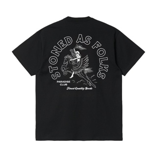 เสื้อยืดผ้าฝ้ายพิมพ์ลายLivefolk - Stoned Black T-Shirt