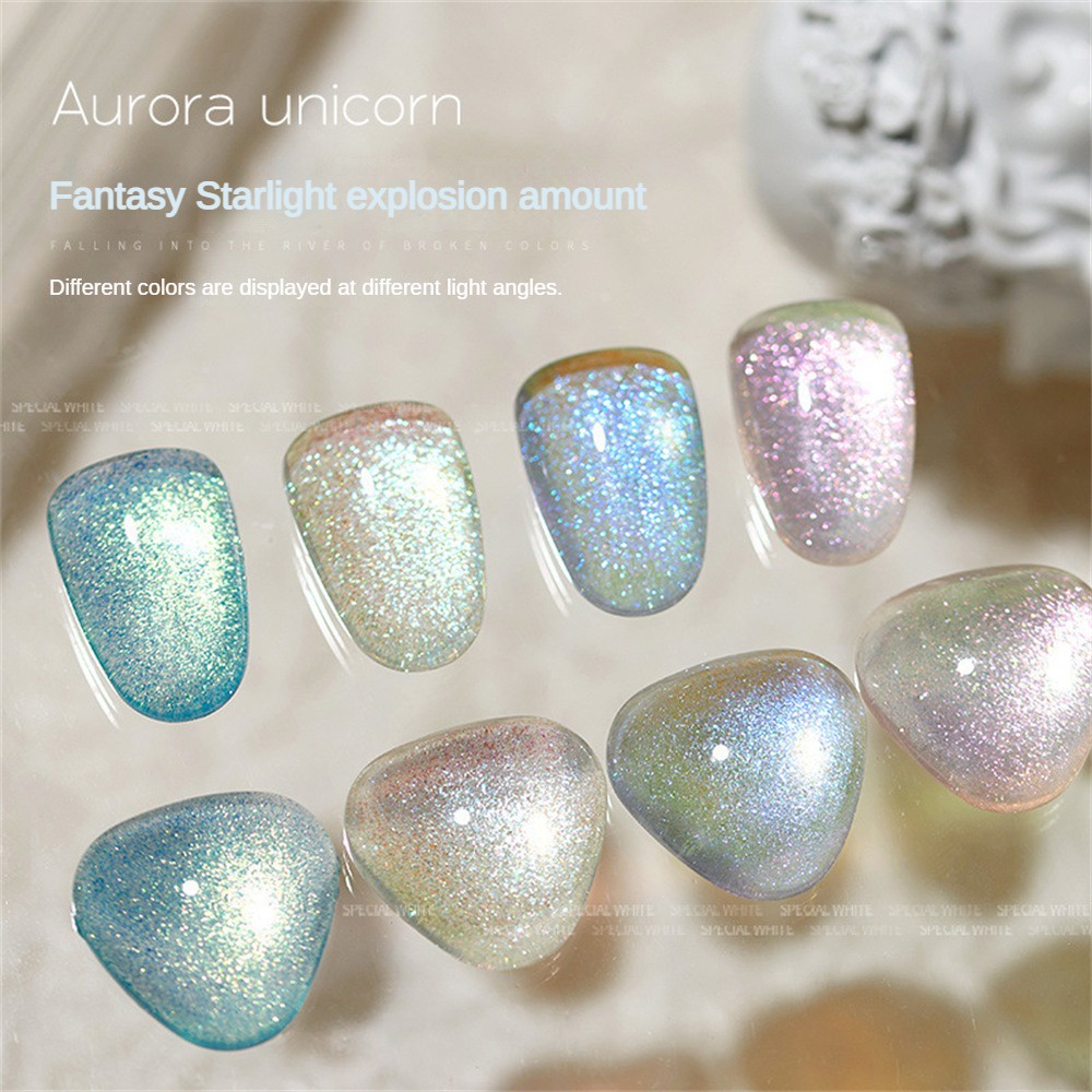 charzieg-ยาทาเล็บเจลไข่มุกกึ่งถาวรแช่-uv-led-superfine-glitter-aurora-unicorn-sequins-nail-art-varnishes-สำหรับร้านทำเล็บมืออาชีพ