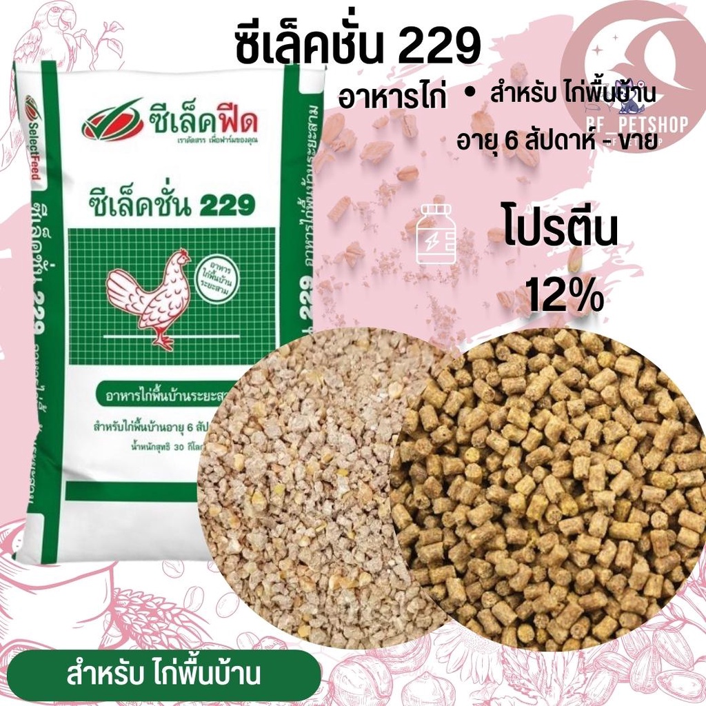 อาหารไก่พื้นบ้าน-ซีเล็คชั่น-229-แบ่งขาย-500g-1kg