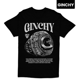 【ใหม่】GINCHY Championship Ring Logo Black Tee