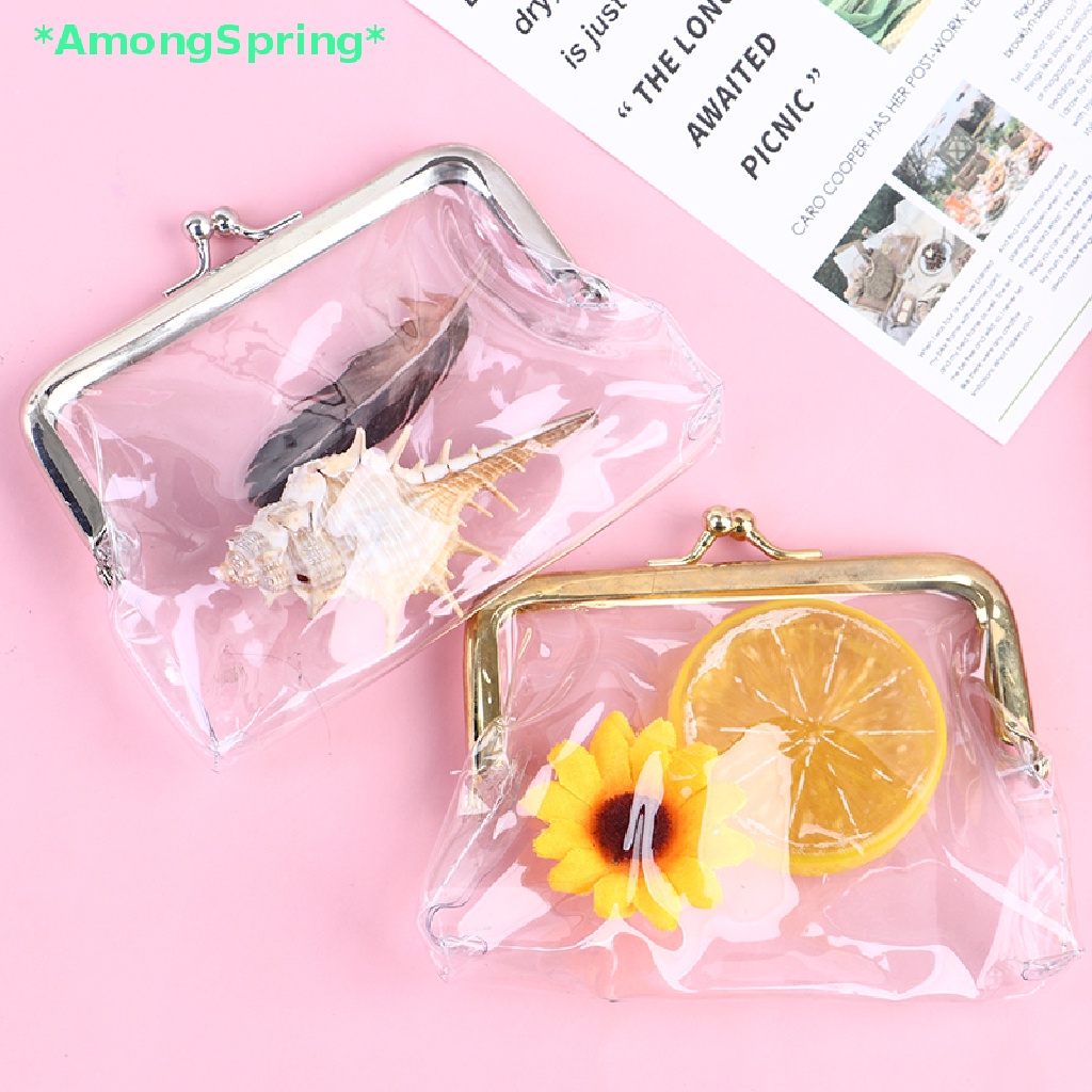 amongspring-gt-ใหม่-กระเป๋าใส่เหรียญ-แบบใส-ขนาดเล็ก-เรียบง่าย