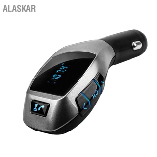  ALASKAR อะแดปเตอร์วิทยุเครื่องส่งสัญญาณ FM Bluetooth ไร้สายสำหรับรถยนต์รองรับการ์ดหน่วยความจำขนาดเล็กรูปแบบ