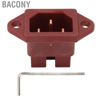 Bacony AC Power Socket  100‑250V Pure Copper IEC Power Socket C14 Grounded Screw Set  for 3.5mm Diameter Cable for Professional  Accessories