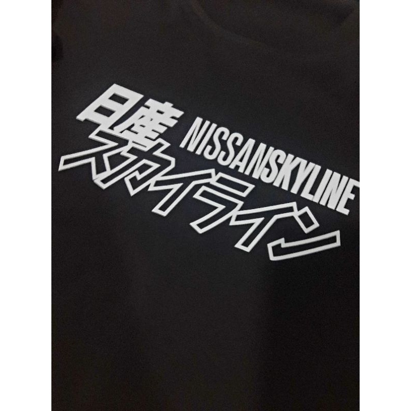 nissan-skyline-gt-r34-เสื้อยืดแขนสั้นคอกลม-cotton-100-สกรีนลาย