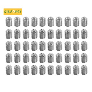 M3x4mm สแตนเลสสตีล Hex Socket Set Cap Point Grub Screws 50 ชิ้น