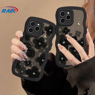 เคสโทรศัพท์มือถือ TPU ลายดอกไม้หมึก สําหรับ OPPO A17 A57 2022 A15 A16 A16K A54 A12 A5S A7 A94 A93 A3S A11k A53 A31 A52 A92 A37 F9 A1K A76 A36 5F A9 2020