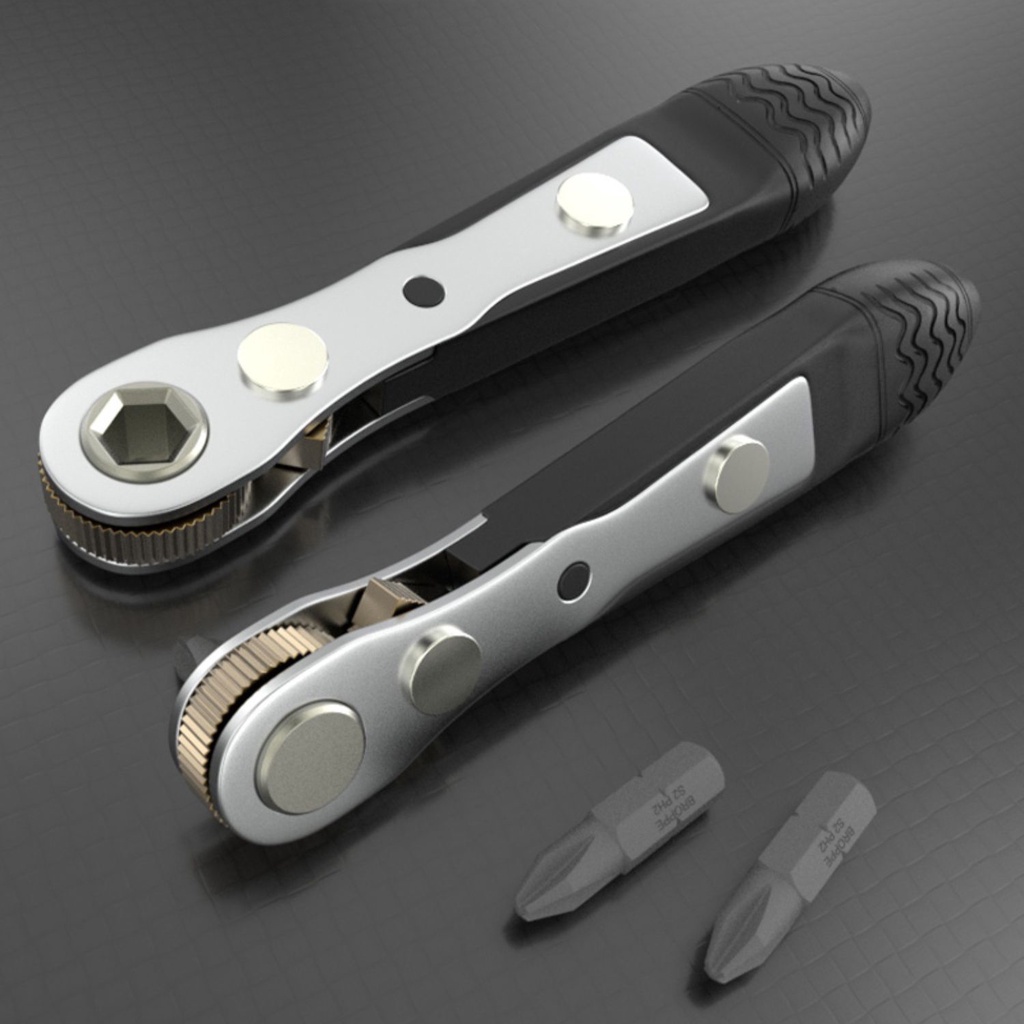 มุมขวา 36 ฟัน Ratcheting Reversible Close Quarters ไขควงรายละเอียดต่ํา ...