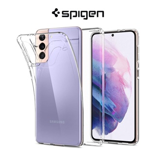 Spigen เคสคริสตัลเหลว ยืดหยุ่น พรีเมี่ยม ทนทาน สําหรับ Samsung Galaxy S21 2021