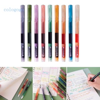 Colo ปากกามาร์กเกอร์ เจลลูกลื่น แห้งเร็ว 9 ชิ้น สําหรับโรงเรียน สํานักงาน