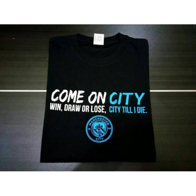 เสื้อยืด-ลาย-come-on-city-manchester-city-สีดํา