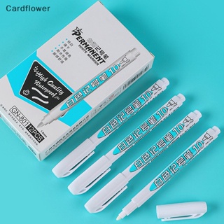 &lt;Cardflower&gt; ชุดปากกามาร์กเกอร์ กันน้ํามัน 1 มม. สีขาว 1/3 ชิ้น