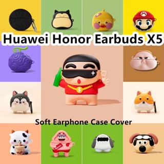 【คุณภาพสูง】เคสหูฟัง แบบนิ่ม ลายการ์ตูนตลก สําหรับ Huawei Honor Earbuds X5 Huawei Honor Earbuds X5