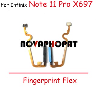 Novaphopat สายเคเบิลปุ่มโฮม เซนเซอร์ลายนิ้วมือ สําหรับ Infinix Note 11 Pro X697