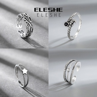 Eleshe Jewelry แหวนเงิน 925 สไตล์วินเทจ สําหรับผู้หญิง M045
