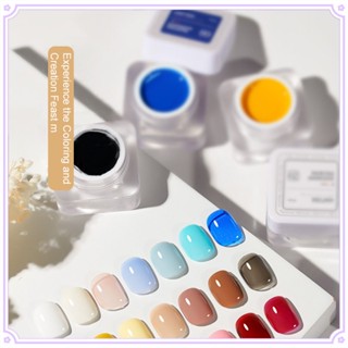 Xeijayi กาวเจลโคลน สีพื้น สไตล์ญี่ปุ่น สําหรับตกแต่งเล็บ 6 สี