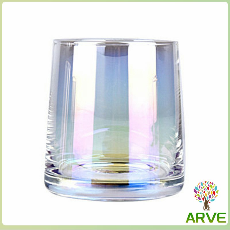 arve-ถ้วยแก้ว-สั้นสีโฮโลแกรม-แก้วสีรุ้ง-พร้อมส่ง-ของขวัญวันเกิด-glass-cup