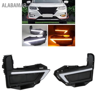 ALABAMAR LED Daytime Running Light ไฟเลี้ยวสีขาวอำพัน 4555LM 50008000k สำหรับ Nissan XTrail Rogue 2017UP